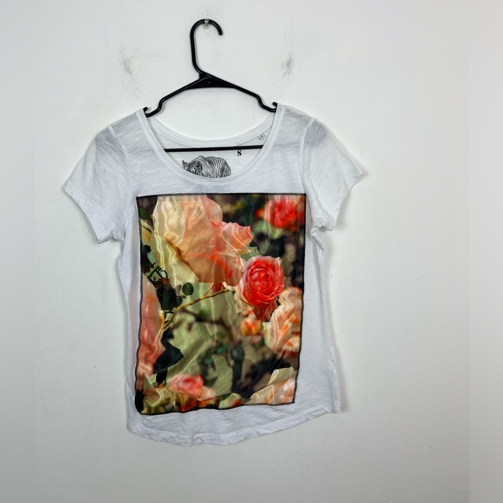 Bastille Savage Rosa Silk Patch T-Shirt‎ Sz S